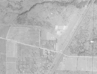 Aerial image of Mann Junction in 1940.