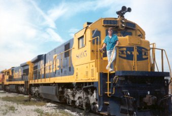 Me at age 15 - Santa Fe's Corwith Yard in Chicago