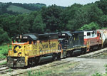 An engine from each of Chessie's predecessor RR's