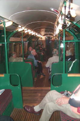 Interior of the car during the tour