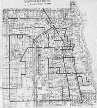 Evanston Bus and Railway Map