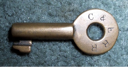 Chicago & Evanston Railroad switch key.