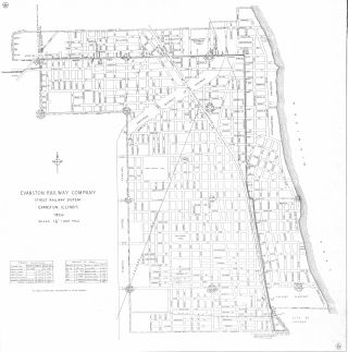 Evanston Railway map