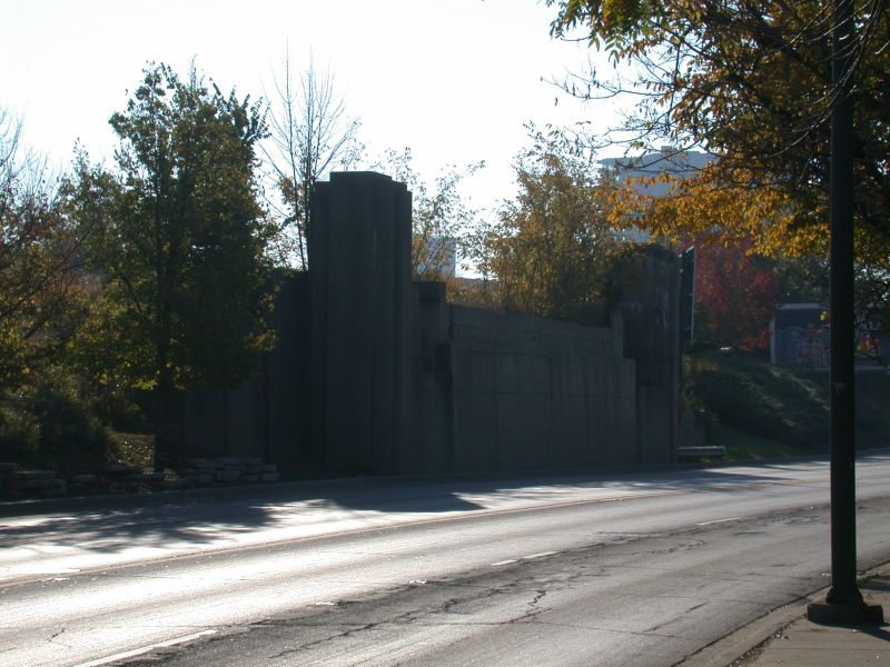 Abutments which once supported one leg of the Weber branch "wye."