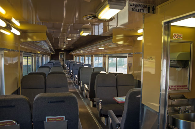 Inside the coach