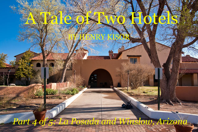 Trackside door of La Posada