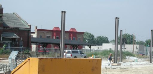 Pillars rise in August, 2003