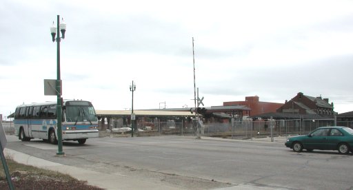 B.U.S. crosses a single Union Pacific track