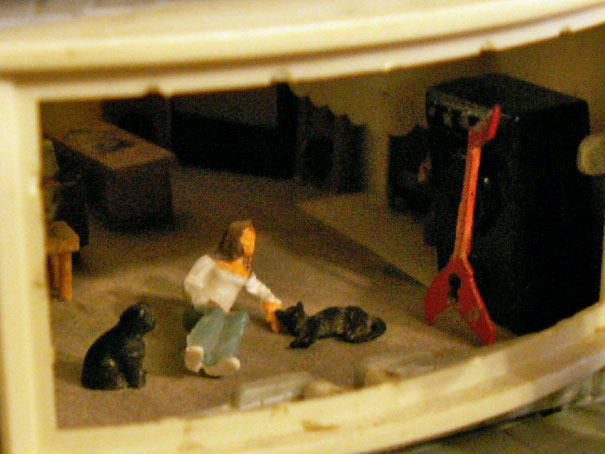 Custom made flying V guitar and amplifier