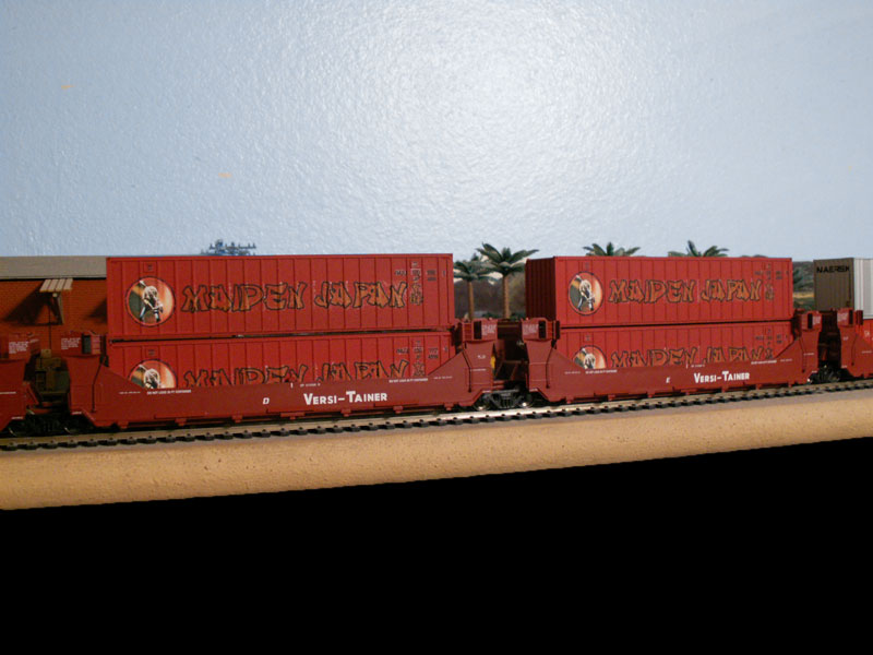 Custom made Iron Maiden containers with Maiden Japen Logo