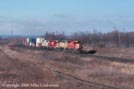 CP 5522, IMRL 208, CP 6607, and Soo 763 eastbount at Lovekin Dec.27, 1997 @ 1142