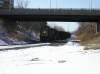 CSX Train Under Bridge