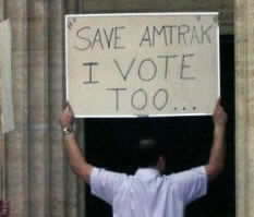 Save Amtrak I  Vote too!