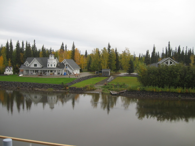 house on river