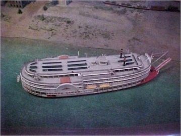 The Steamboat Island Queen at Cincinnati's public landing