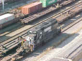 Norfolk and Southern locomotive and crew