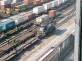 Norfolk and Southern locomotive and crew