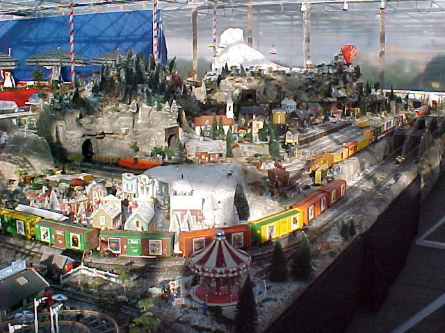 Overview of the Garden Factory train display