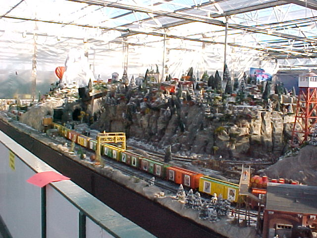 Overview of the Garden Factory train display