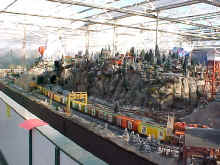 Overview of the Garden Factory train display