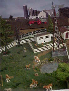 This farm scene is at the far end of the overview photo on the left.